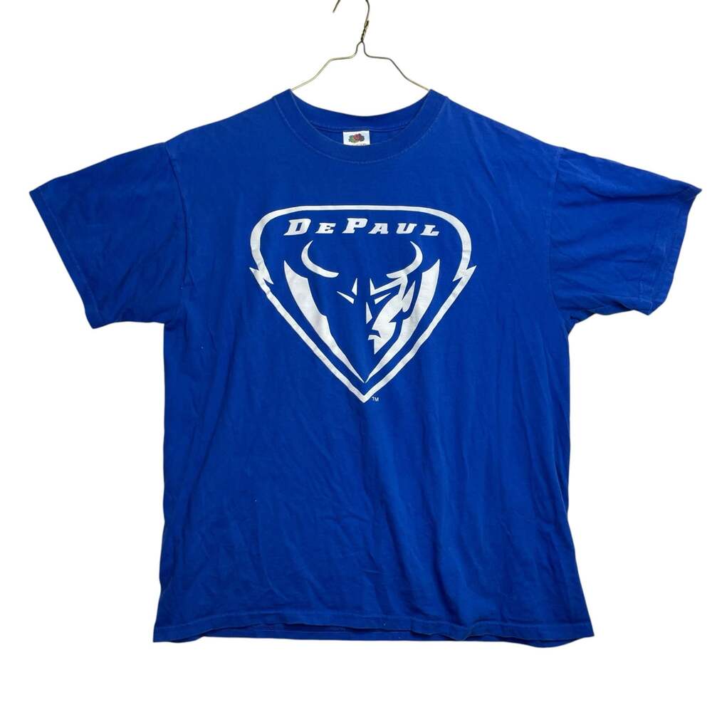 DePaul Blue Demons T-Shirt Men’s Large Blue Fruit of the Loom College Logo